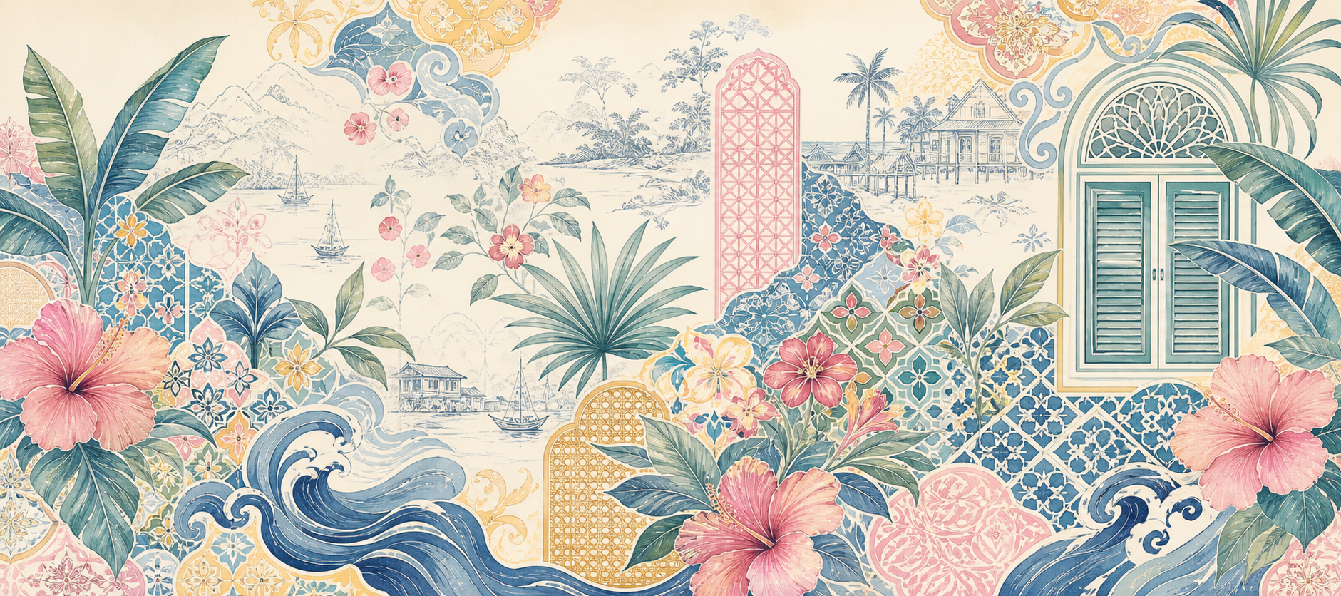 娘惹山海概念插画